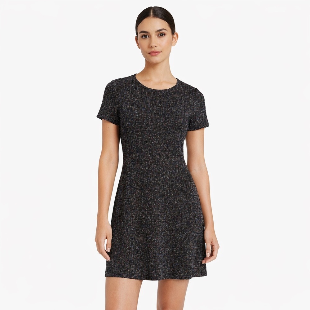 Reformation Amina Mini Dress in Rainbow Sparkle M